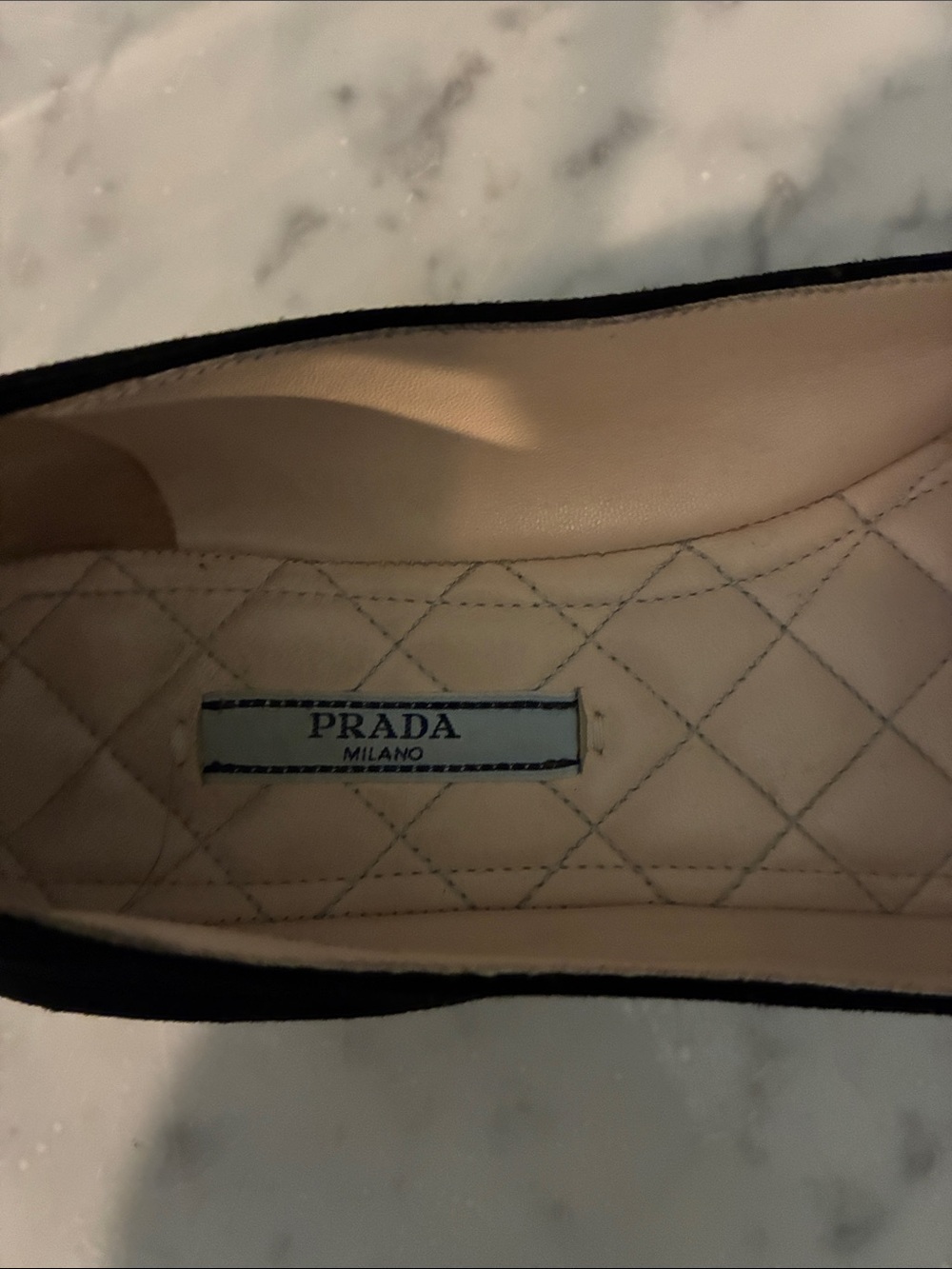 Prada Black Suede Bow Loafers for Women - Picture 3 of 4